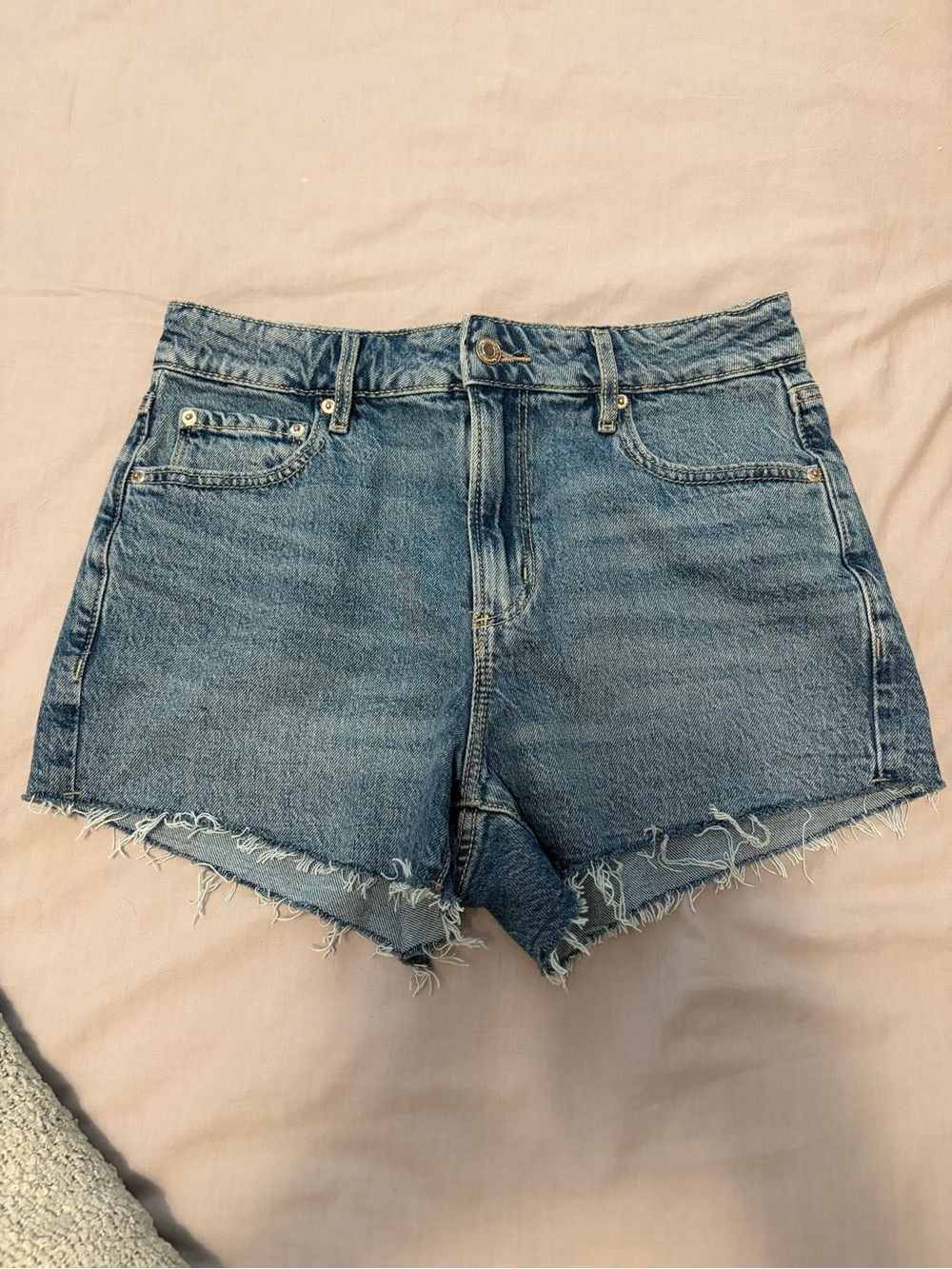 High-rise Denim Jean Shorts